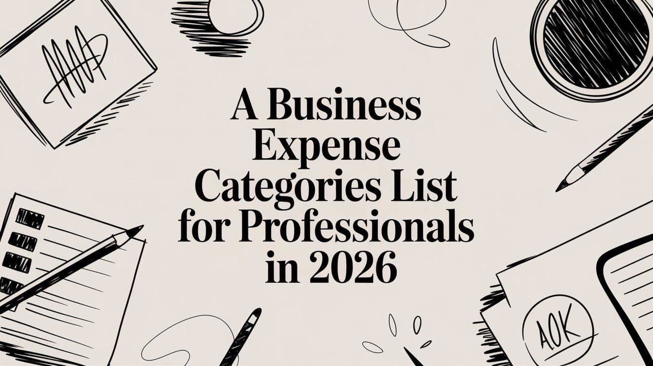 A Business Expense Categories List for Professionals in 2026